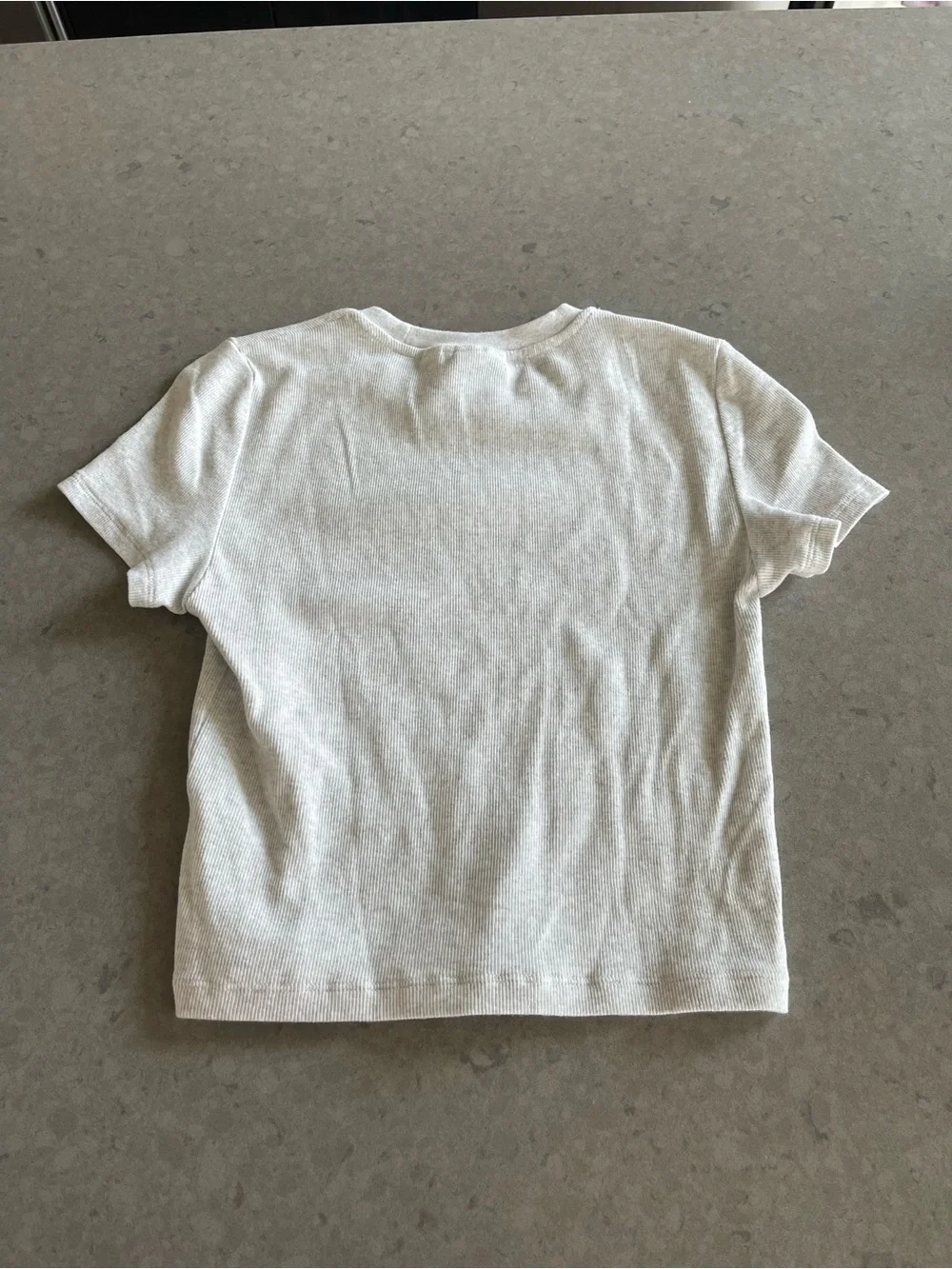 TNA Homestretch Rib Tune Waist T-Shirt Heather Cloud White - Picture 6 of 6